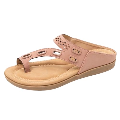 TUDUZ Damen Komfort-Sandalen Zehentrenner mit Perforationen Flache Pantoletten mit Weichfußbett Damen Orthopädische Keilabsatz Hausschuhe Pink gr 44 TUDUZ Damen Komfort-Sandalen Zehentrenner mit Perforationen Flache Pantoletten mit Weichfußbett Damen Orthopädische Keilabsatz Hausschuhe Pink gr 44 von TUDUZ