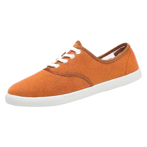 TUDUZ Damen Leichte Laufschuhe aus weichem Fashion Canvas Sneaker Klassische Schnürschuhe Leichte Freizeitschuhe Brown gr 39 TUDUZ Damen Leichte Laufschuhe aus weichem Fashion Canvas Sneaker Klassische Schnürschuhe Leichte Freizeitschuhe Brown gr 39 von TUDUZ
