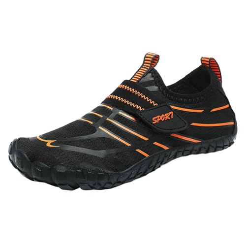 TUDUZ Damen Sport Wasserschuhe Schnelltrockend rutschfeste Sohle erstellbarerKlettverschluss Turnschuhe Mädchen Outdoor Strand Schuhe Schuhe Damen Winterschuhe (Black, 35) von TUDUZ