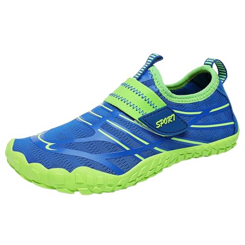 TUDUZ Damen Sport Wasserschuhe Schnelltrockend rutschfeste Sohle erstellbarerKlettverschluss Turnschuhe Mädchen Outdoor Strand Schuhe Schuhe Damen Winterschuhe (Blue, 33) von TUDUZ