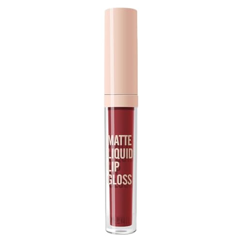 TUDUZ Flüssiger Lippenstift Roter Samt Glatter 24H Halt Nicht klebend verblassen Langanhaltender Lipgloss für Frauen 3ml Set Rottöne (E, One Size) von TUDUZ