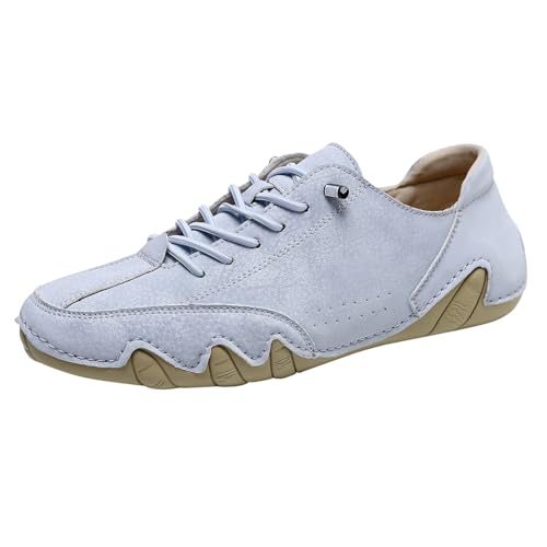 TUDUZ Herren Kunstleder Freizeitschuhe Schnürsystem mit Kontrastnaht rutschfeste Gummisohle Leichte Arbeit Pendeln Sport Light Blue gr 50 TUDUZ Herren Kunstleder Freizeitschuhe Schnürsystem mit Kontrastnaht rutschfeste Gummisohle Leichte Arbeit Pendeln Sport Light Blue gr 50 von TUDUZ