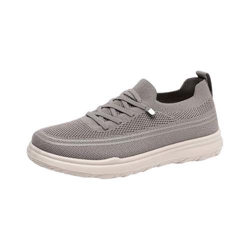 TUDUZ Herrenschuhe mit breiter Zehenpartie und Mesh-Gewebe Business-Casual-Wanderschuhe (Khaki, 41) von TUDUZ