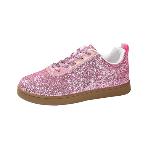 TUDUZ Lässige Damen-Sneakers für Frühjahr/WinterLeichte und Bequeme Schnürschuhe (Pink, 36) von TUDUZ