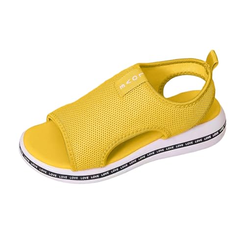 TUDUZ Mesh Sandalen Atmungsaktiv Sportliche Damen Freizeitschuhe Einfarbig Atmungsaktives Mesh Offene Zehen Leichte Flache Sandalen Yellow gr 41 TUDUZ Mesh Sandalen Atmungsaktiv Sportliche Damen Freizeitschuhe Einfarbig Atmungsaktives Mesh Offene Zehen Leichte Flache Sandalen Yellow gr 41 von TUDUZ