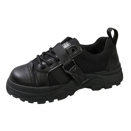 TUDUZ Plateau Sneaker Robustes Sohle Design Dicker Casual Sports Einzelschuhe Damenschuhe Atmungsaktive Sneakers Business Schuhe Damen (Black, 44) von TUDUZ