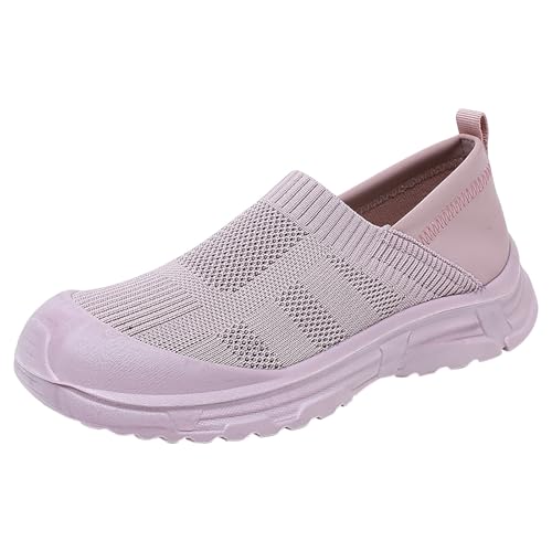 TUDUZ Sneakers Damen Cloud Soft Retro Mesh Atmungsaktive -Freizeit-Wanderschuhe für Fitness und Reisen Business Damenschuhe (Purple, 42) von TUDUZ