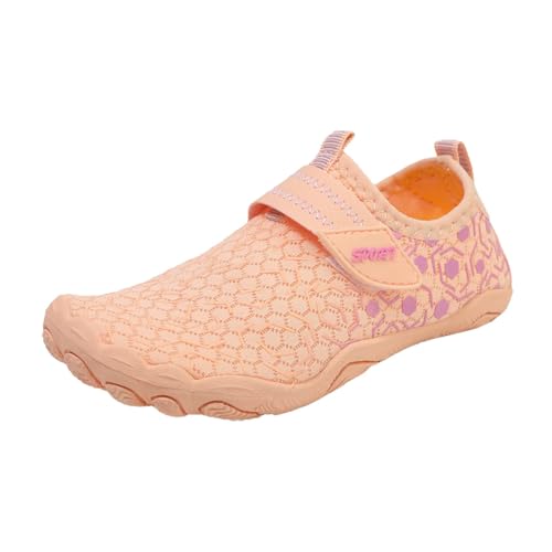 TUDUZ Sport Wasserschuhe Mesh Atmungsaktiv Neongrün Damen Outdoor Sports Beach Watschuhe weiche Bequeme Freizeitschuhe für Damen mit dicken strapazierfähige Turnschuh (Light Yellow, 37) von TUDUZ