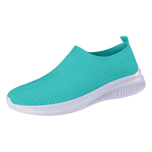 TUDUZ Wanderschuhe für Damen mit Fußgewölbeunterstützung atmungsaktiv Sport-Laufschuhe aus Mesh Fitness Bequeme Arbeits-Sneaker Warme Damen Schuhe (Green, 40) von TUDUZ