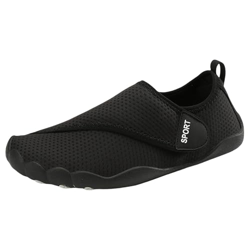 TUDUZ Wasserschuhe für Herren und Damen atmungsaktiv und schnelltrocknend Schwimmschuhe weiche Wasserschuhe Schwimm Strandschuhe Sport Poolschuhe Business Schuhe (Black, 41) von TUDUZ