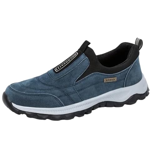 TUDUZ Weich leicht und belastungsfrei Schleicher Herren Wanderschuhe Bequeme Wanderschuhe Outdoor Sneakers Schuhe Gegen Schweißfüße Herren Weich leicht und belastungsfrei Schleicher (Blue, 44) von TUDUZ