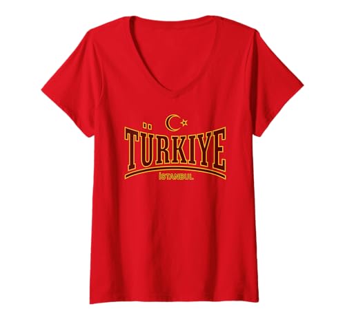 Damen TÜRKIYE - ISTANBUL T-Shirt mit V-Ausschnitt Damen TÜRKIYE - ISTANBUL T-Shirt mit V-Ausschnitt von TÜRKIYE ARKADAS