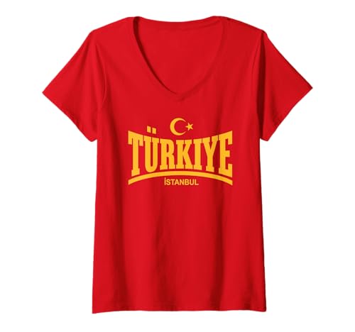 Damen TÜRKIYE - ISTANBUL T-Shirt mit V-Ausschnitt von TÜRKIYE ARKADAS