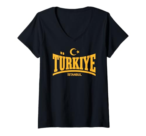 Damen TÜRKIYE - ISTANBUL T-Shirt mit V-Ausschnitt Damen TÜRKIYE - ISTANBUL T-Shirt mit V-Ausschnitt von TÜRKIYE ARKADAS