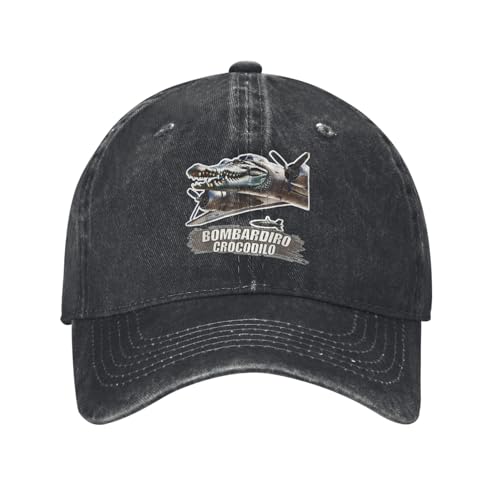 TUIKKKLO Baseballmützen Brainrot Bombardiro Crocodilo Italienisch Brainrot Unisex Distressed Denim Washed Sommer Verstellbare Passform Caps Hut Sommer Outdoor Sport Mode Geschenk TUIKKKLO Baseballmützen Brainrot Bombardiro Crocodilo Italienisch Brainrot Unisex Distressed Denim Washed Sommer Verstellbare Passform Caps Hut Sommer Outdoor Sport Mode Geschenk von TUIKKKLO