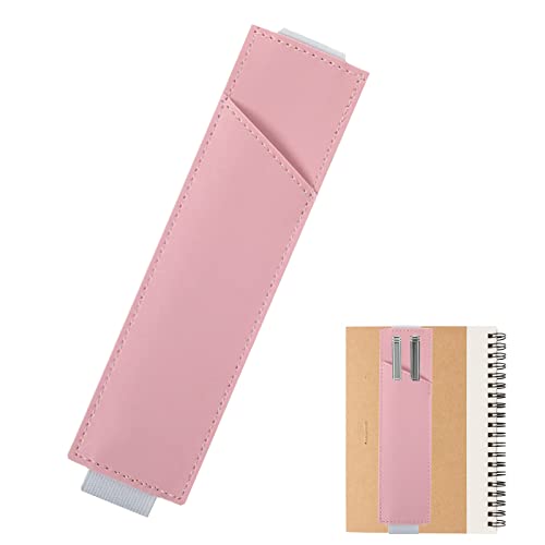 TUKNN Stifthalter Notizbuch, Stifthalter für Notizbuch, Elasticated Pen Holder Pouch, Notizbuch Stifthalter, PU Leder Federtasche mit Elastisch, Pen Holder für Tagebuch, Erhältlich für Schule, Rosa von TUKNN