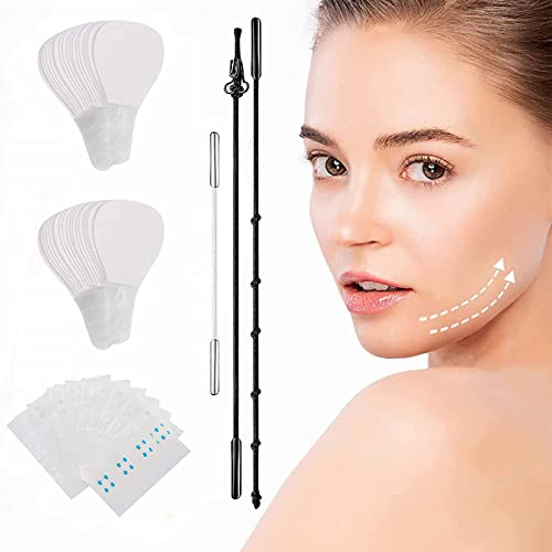 120 Stück Face Lifting Tape, 80 Face Lift Patch, 40 Facelifting Aufkleber Unsichtbare Klebeband Dünner Gesichtsaufkleber, Unsichtbare V-Form Gesicht Face Lift Patch von TUKNON