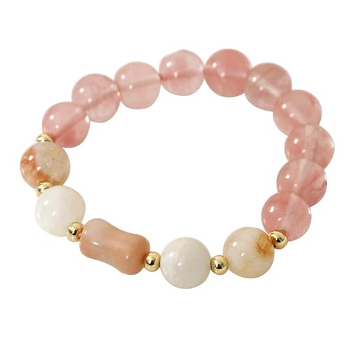 TUKRPQMRI Armband Chinesischer natürlicher rosa weißer Kristall Achat weiß zart glatt Glücksjade Perlen Männer und Frauen Sommer Chinesischer Hanfu Cheongsam tragen passende Ornamente/863 TUKRPQMRI Armband Chinesischer natürlicher rosa weißer Kristall Achat weiß zart glatt Glücksjade Perlen Männer und Frauen Sommer Chinesischer Hanfu Cheongsam tragen passende Ornamente/863 von TUKRPQMRI