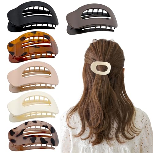 6 Set Flache Haarklammer, Starker Halt Frauen-Haarspangen Damen, Runde Haarklammern für Frauen und Mädchen, Leopardenmuster, für dickes und dünnes Haar, für Liegen 6 Set Flache Haarklammer, Starker Halt Frauen-Haarspangen Damen, Runde Haarklammern für Frauen und Mädchen, Leopardenmuster, für dickes und dünnes Haar, für Liegen von TULEBOLIAN