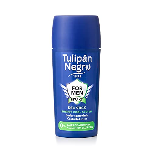 Tulipan Schwarz, Sport For Men Deodorant Stick Cool Energy System, Controlled Schweiß, 75 ml von TULIPAN NEGRO