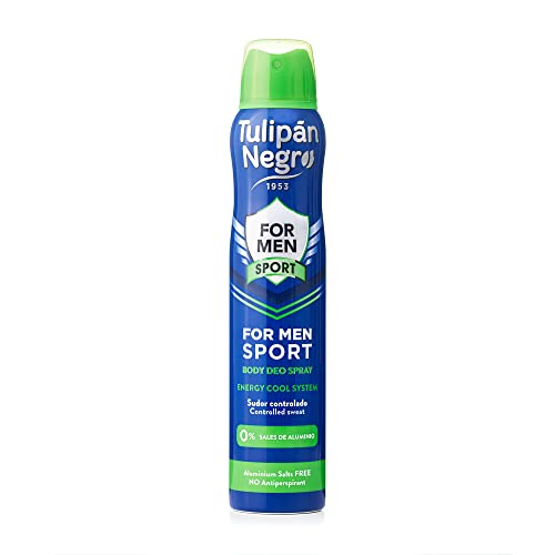 Black Tulip Deodorant Spray für Männer Sport, Blau, 200 ml von TULIPAN NEGRO