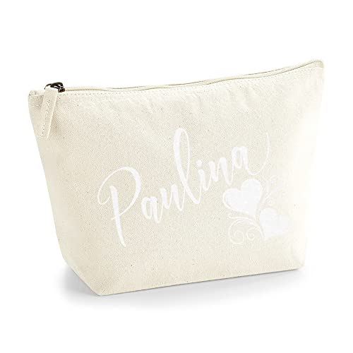 Personalisiert Name Initialen Herz Wirbel Kosmetiktasche Damen Schminktasche für Handtasche Makeup Tasche mit Texturdruck - Weiße Flocke - S | Natürlich Personalisiert Name Initialen Herz Wirbel Kosmetiktasche Damen Schminktasche für Handtasche Makeup Tasche mit Texturdruck - Weiße Flocke - S | Natürlich von TULLUN