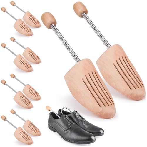 TULMERO 4 Paare Schuhspanner Herren & Damen – Schuhdehner aus Kiefernholz – Atmungsaktive Schuhspanner für perfekte Form & Frische Schuhe Größe 45 – 46 von TULMERO