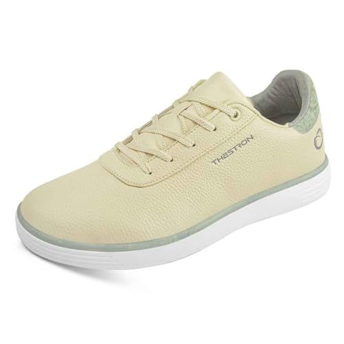 TUMAHE Damen Golfschuhe Leichte Wanderschuhe Damen Atmungsaktive Freizeitschuhe rutschfeste Golfer Gym Schuhe,Beige,38 EU von TUMAHE