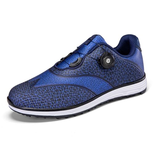 TUMAHE Damen Golfschuhe Wasserdicht Sportschuhe Für Weibliche rutschfeste Outdoor Spikeless Golfer Trainer,Blau,40 EU von TUMAHE