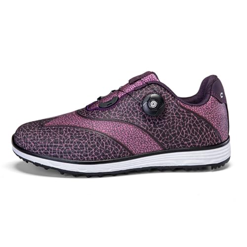 TUMAHE Damen Golfschuhe Wasserdicht Sportschuhe Für Weibliche rutschfeste Outdoor Spikeless Golfer Trainer,Rosa,38 EU von TUMAHE