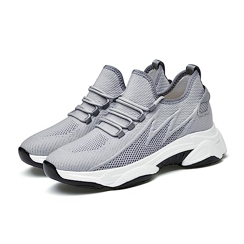 TUMAHE Herren Unsichtbare Höhe Erhöhung Schuhe Atmungsaktive Höhe Heben Aufzug Schuhe Versteckte Ferse Mode Turnschuhe - 3,14 Zoll Größer,8cm Grey,43 EU TUMAHE Herren Unsichtbare Höhe Erhöhung Schuhe Atmungsaktive Höhe Heben Aufzug Schuhe Versteckte Ferse Mode Turnschuhe - 3,14 Zoll Größer,8cm Grey,43 EU von TUMAHE