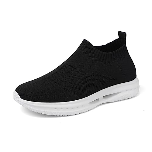 TUMAHE Herren Unsichtbare Höhe Erhöhung Trainer Leichte Sportschuhe Casual Aufzug Sportschuhe Mode Heben Walking Schuhe,8cm Black,42 EU von TUMAHE