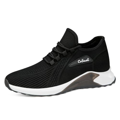TUMAHE Männer Atmungsaktive Mesh Elevator Sneakers Schnürung Unsichtbare Höhe Erhöhung Sportschuhe Komfort 2,36 Zoll Größere Schuhe,Schwarz,42 EU TUMAHE Männer Atmungsaktive Mesh Elevator Sneakers Schnürung Unsichtbare Höhe Erhöhung Sportschuhe Komfort 2,36 Zoll Größere Schuhe,Schwarz,42 EU von TUMAHE