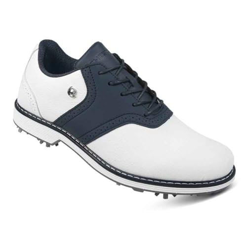 TUMAHE Professionelle Golfschuhe Mit 7 Spikes wasserdichte Golfsportschuhe Für Herren Leichte Wanderschuhe,Blau,42 EU von TUMAHE
