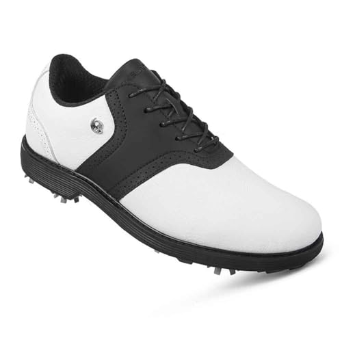 TUMAHE Professionelle Golfschuhe Mit 7 Spikes wasserdichte Golfsportschuhe Für Herren Leichte Wanderschuhe,Natural,42 EU von TUMAHE