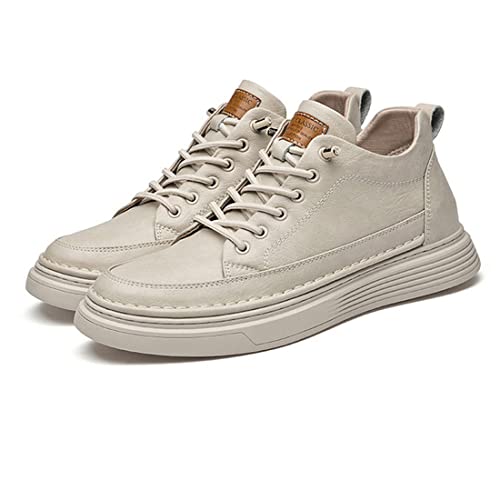 TUMAHE Unsichtbare Höhe Erhöhen Aufzug Schuhe Für Männer, Komfort Casual Mode Kleid Leder Höhe Erhöhen Walking Verbesserung Schuhe,6cm beige,45 von TUMAHE