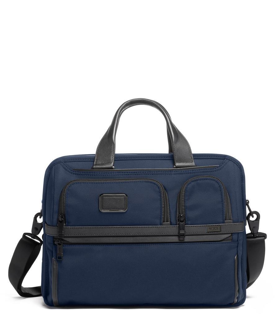 TUMI - ALPHA Computertasche Exp Org Laptop Brief Navy Blau von TUMI