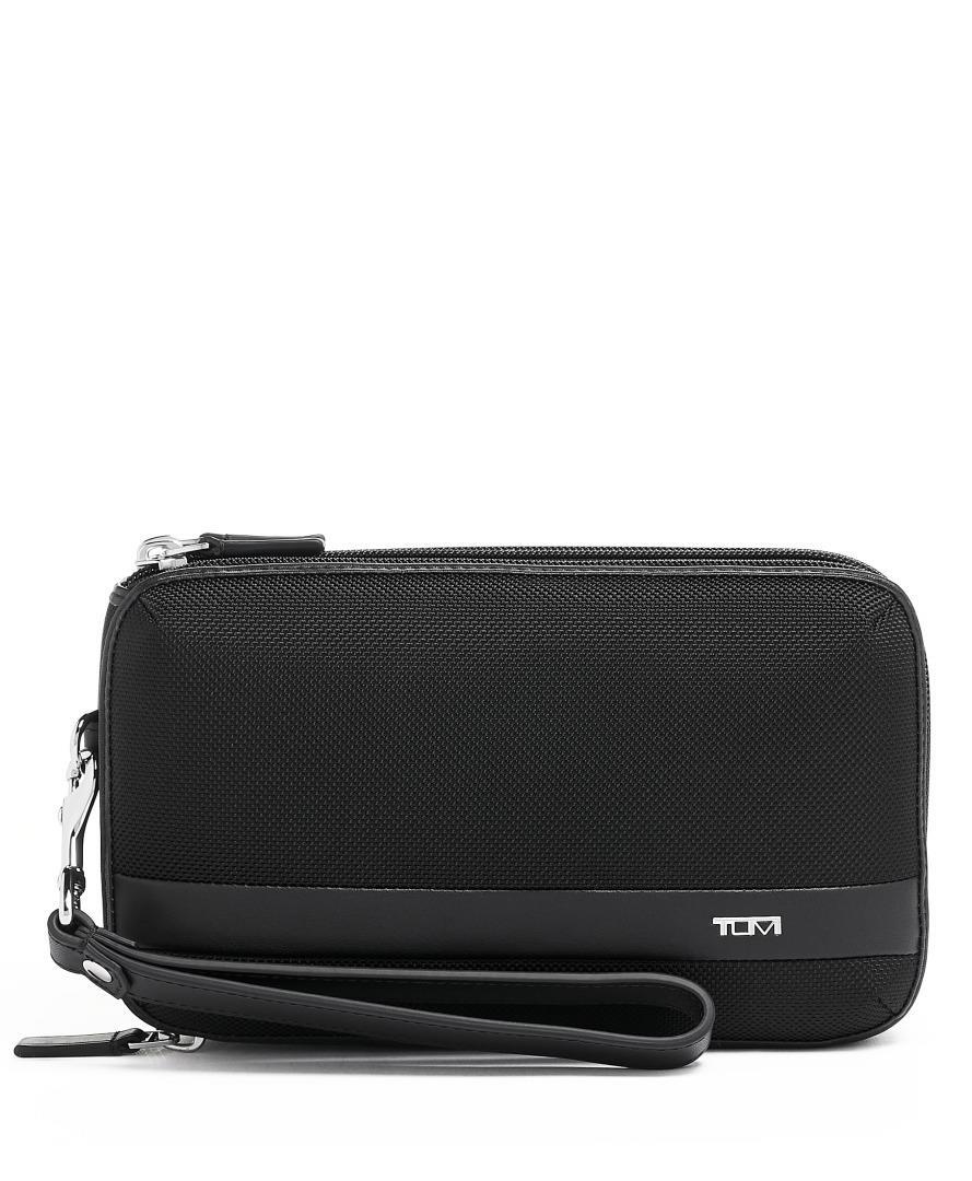 TUMI - ALPHA SLG Handgelenktasche Triple Zip Clutch Black Schwarz von TUMI