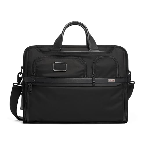 TUMI - Alpha 3 Compact Laptop-Aktentasche mit großem Bildschirm - 43,2 cm Computertasche für Damen und Herren, Schwarz, Einheitsgröße von TUMI