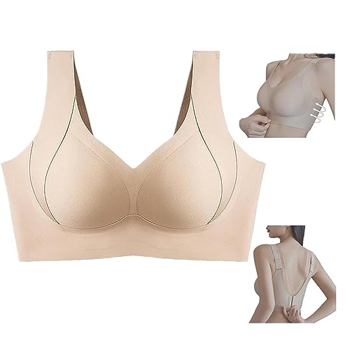 TUNTUM Boond Daily Comfort Wireless Shaper BH, kabelloser Komfort-Sport-BH mit vollständiger Abdeckung für den Außenbereich (Beige,2XL) von TUNTUM