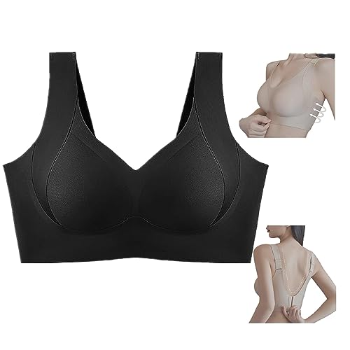 TUNTUM Boond Daily Comfort Wireless Shaper BH, kabelloser Komfort-Sport-BH mit vollständiger Abdeckung für den Außenbereich (Black,L) von TUNTUM