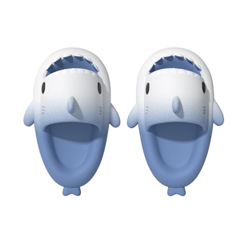 TUOJINRUIDA Farbverlauf Hai Schlappen Unisex Shark Slides Slippers Badelatschen für Herren or Damen Hausschuhe Latschen für Strandhaus Dusche entspannte Stunden am Pool 40-41 von TUOJINRUIDA