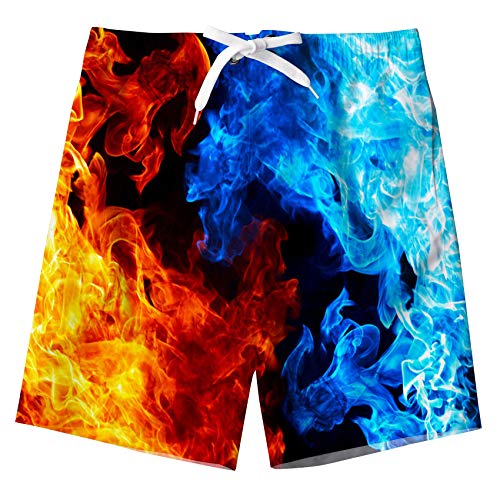 TUONROAD Badehose Jungen 3D Druck Schnell Trocknend Badeshorts mit Netzfutter Sommer Strand Kurze Hose Schwimmhose Kinder 11-12 Jahre von TUONROAD