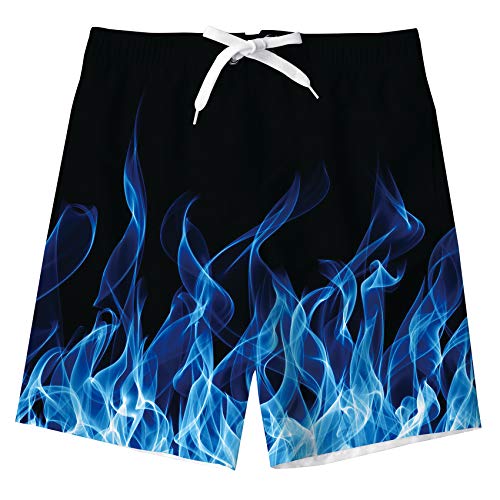 TUONROAD Badehose Jungen 3D Druck Schnell Trocknend Badeshorts mit Netzfutter Sommer Strand Kurze Hose Schwimmhose Kinder 11-12 Jahre von TUONROAD