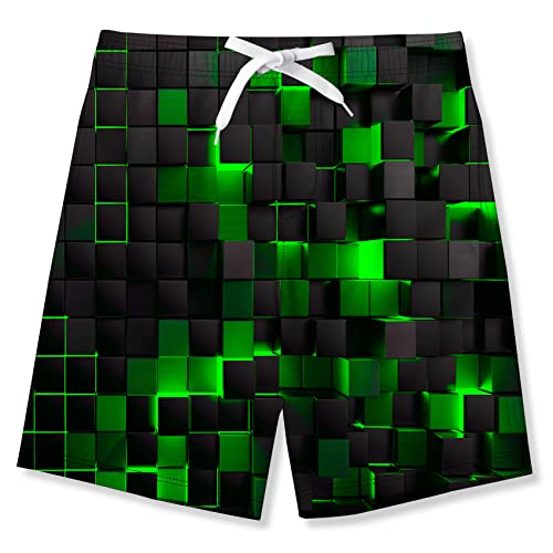 TUONROAD Badehose Jungen 3D Schnell Trocknend Badeshorts mit Netzfutter Sommer Strand Kurze Hose Schwimmhose Kinder 11-12 Jahre von TUONROAD