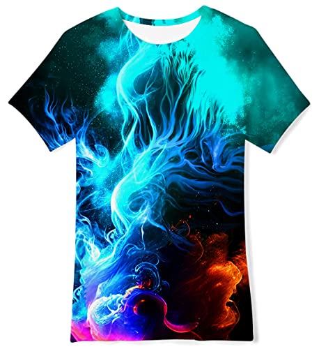 TUONROAD Bunte 3D Grafik T-Shirts Cool Jungen Mädchen Rundhals Junge T-Shirt 13-14 Jahre Size L von TUONROAD