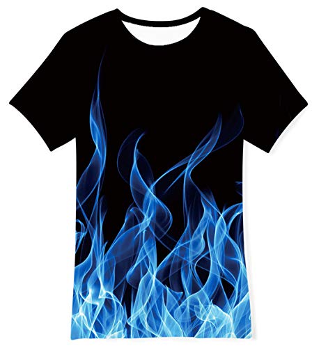 TUONROAD Bunte 3D Grafik T-Shirts Cool Jungen Mädchen Rundhals T-Shirt 13-14 Jahre von TUONROAD