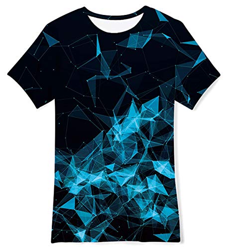 TUONROAD Bunte 3D Grafik T-Shirts Cool Jungen Mädchen Rundhals T-Shirt 13-14 Jahre von TUONROAD