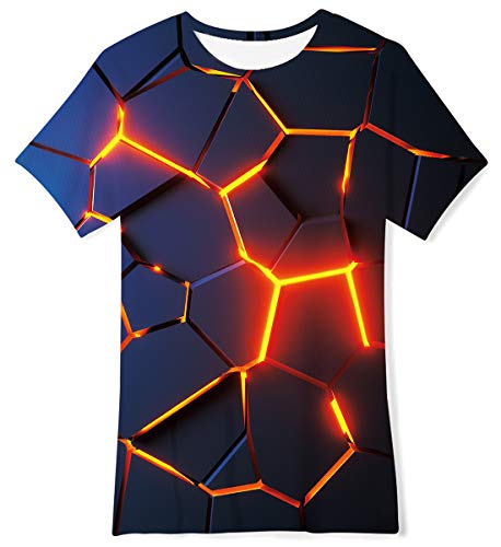 TUONROAD Jungen T-Shirt 3D Grafik T-Shirts Cool Jungen Mädchen Rundhals T-Shirt 13-14 Jahre Kinder L Größe von TUONROAD