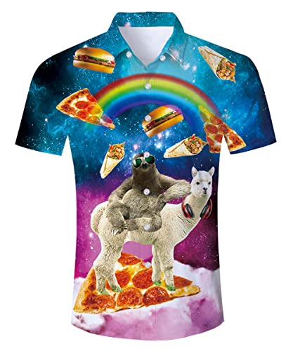 TUONROAD Herren Hawaiihemd 3D Funky Bunte Hemden Shirt Kurzarm Hawaiihemd Sommerhemd Hawaii Hemd Tshirt Sommer Hemd Herren XXL von TUONROAD